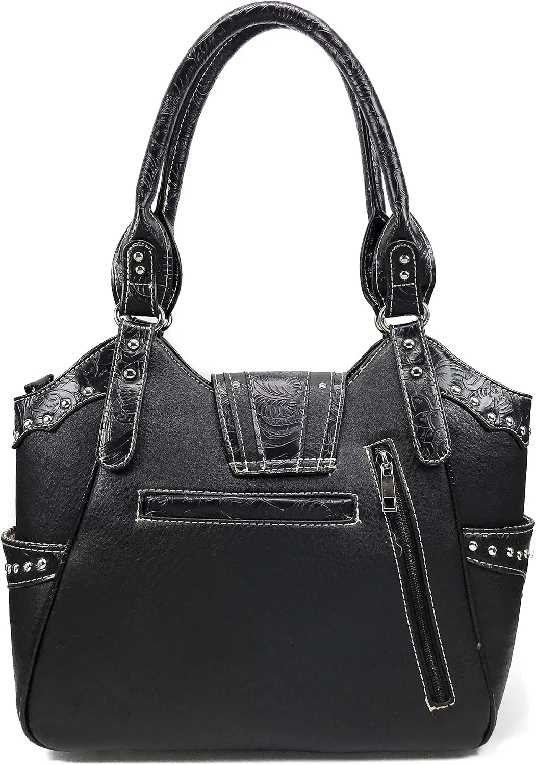Zelris American Albino Western Floral Buckle Conceal Carry Women Tote Purse Handbag