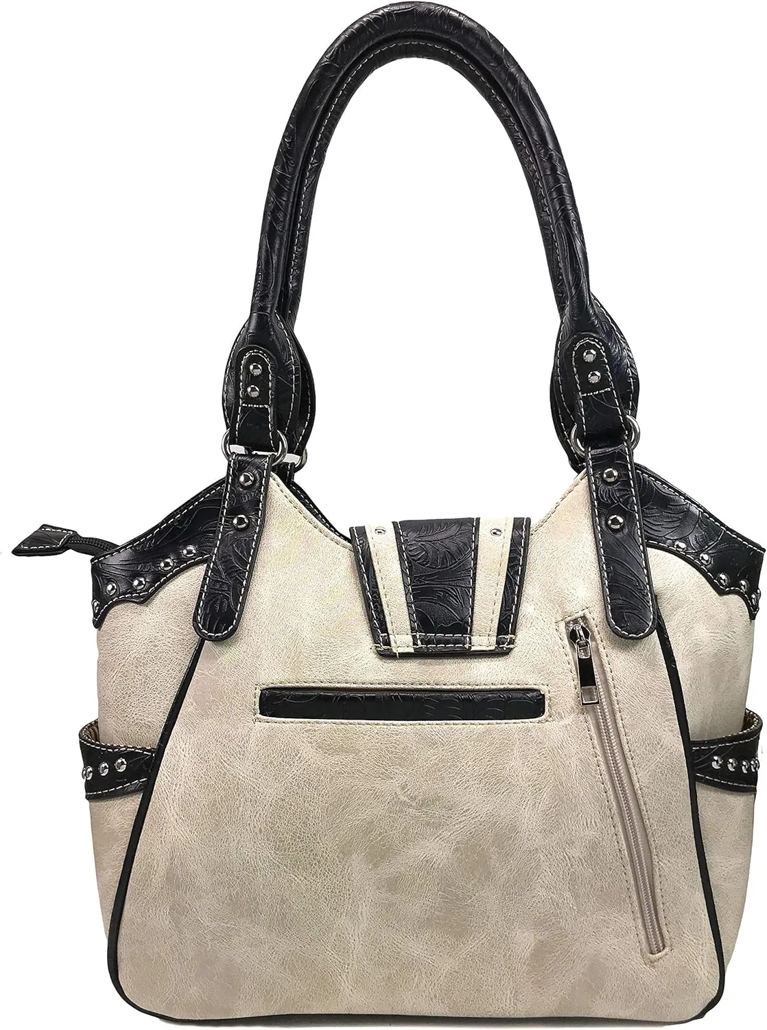 Zelris American Albino Western Floral Buckle Conceal Carry Women Tote Purse Handbag