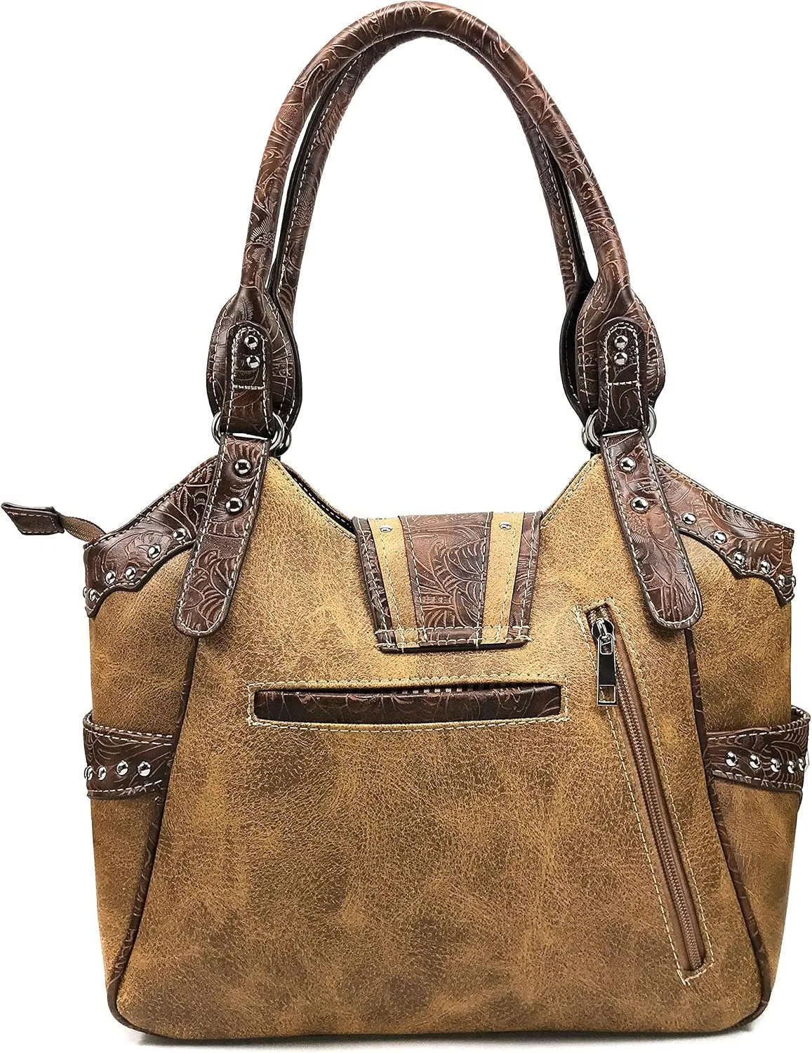 Zelris American Albino Western Floral Buckle Conceal Carry Women Tote Purse Handbag