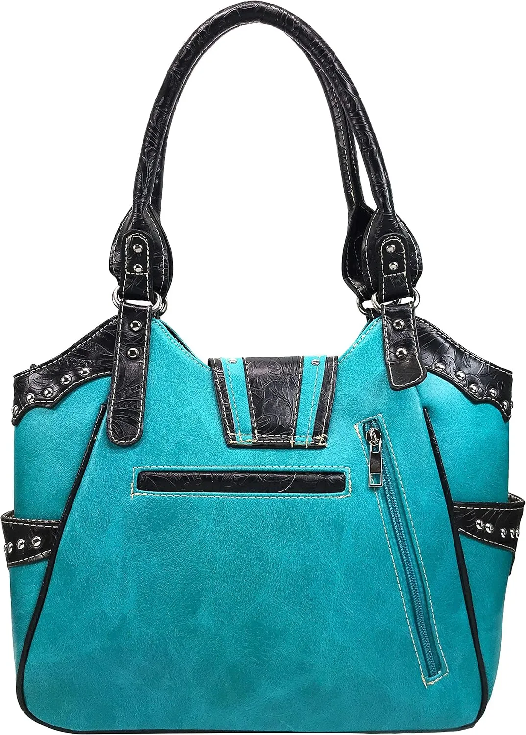 Zelris American Albino Western Floral Buckle Conceal Carry Women Tote Purse Handbag