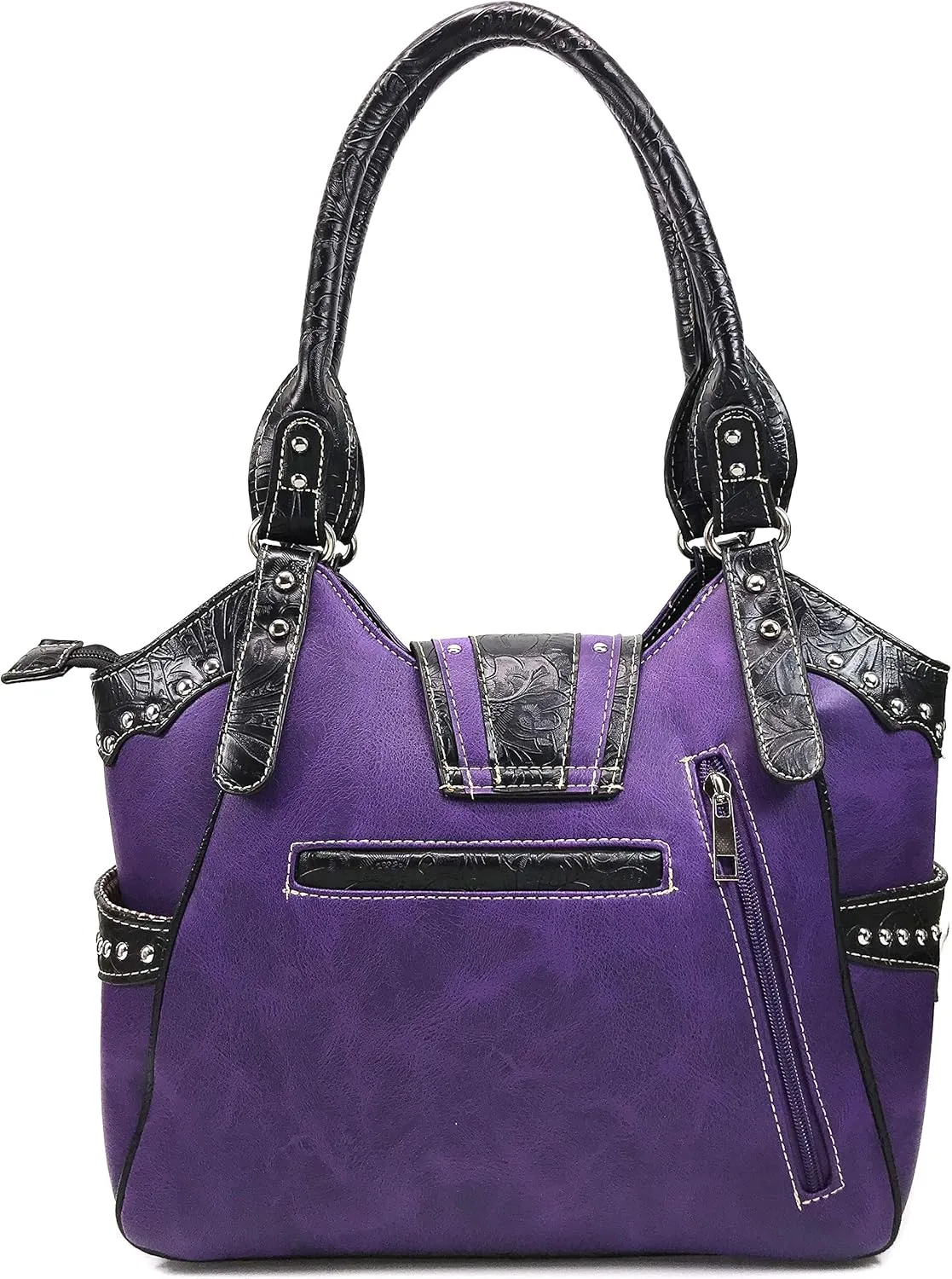 Zelris American Albino Western Floral Buckle Conceal Carry Women Tote Purse Handbag