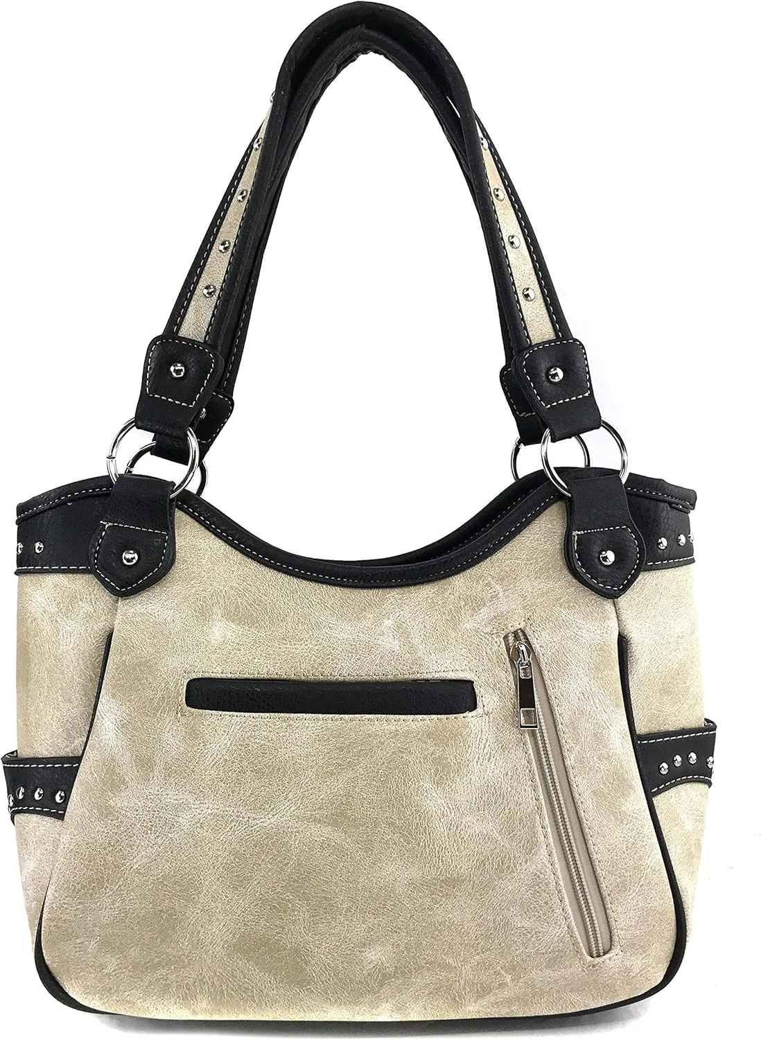 Zelris Autumn West Fringe Concho Women Conceal Carry Tote Handbag Purse