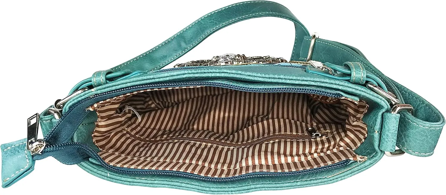 Zelris Camouflage Shine Glow Cross Angel Wings Conceal Carry Crossbody Messenger