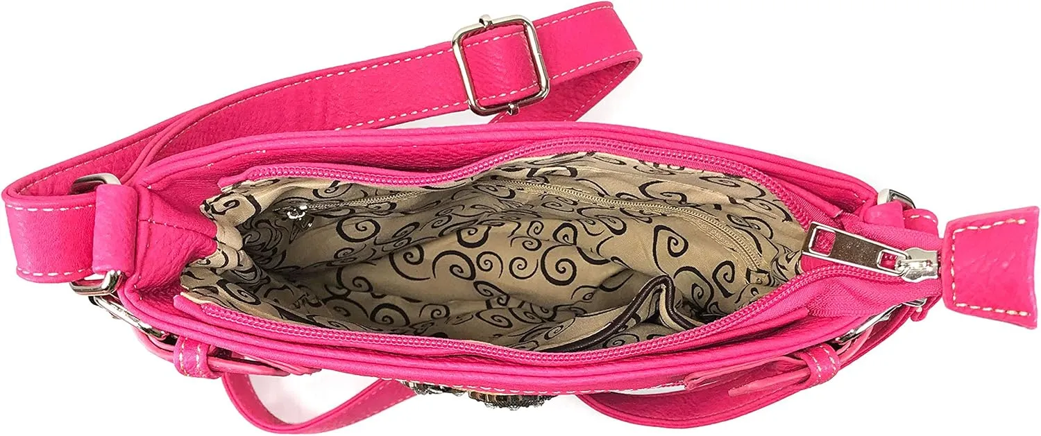 Zelris Camouflage Shine Glow Cross Angel Wings Conceal Carry Crossbody Messenger
