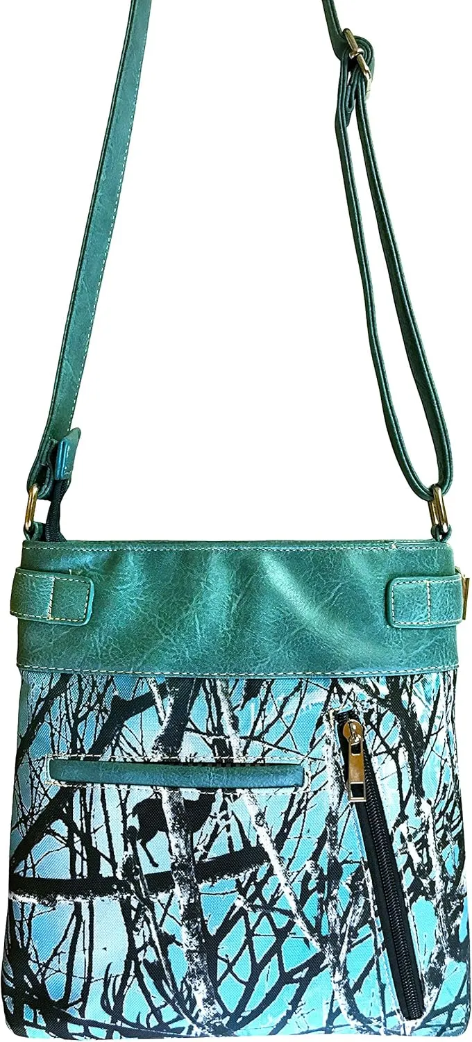 Zelris Camouflage Shine Glow Cross Angel Wings Conceal Carry Crossbody Messenger