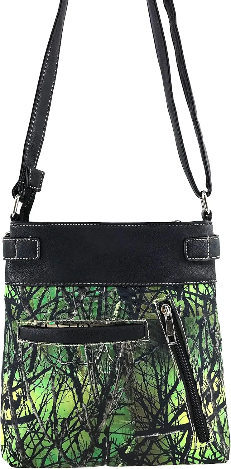 Zelris Camouflage Shine Glow Cross Angel Wings Conceal Carry Crossbody Messenger