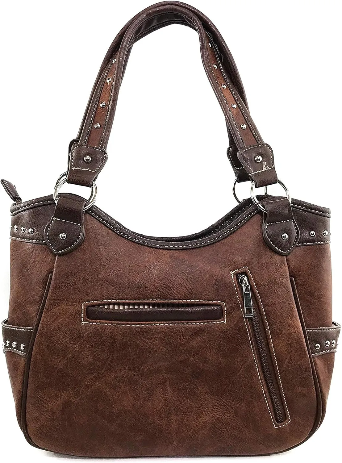 Zelris Fall Fern Leaf Western Cross Women Conceal Carry Tote Purse Handbag