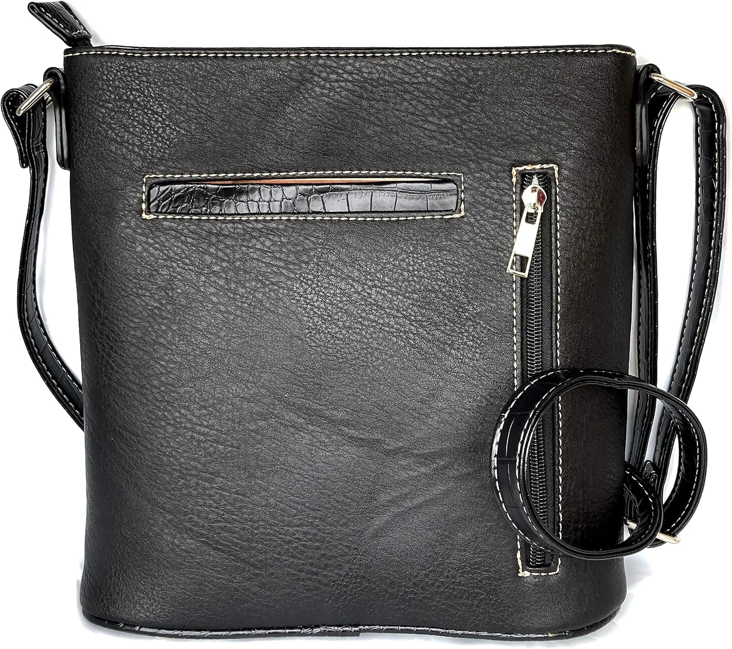 Zelris Western Horse Embroidered Feathers Turquoise PU Leather Concealed Carry Women Crossbody Bag