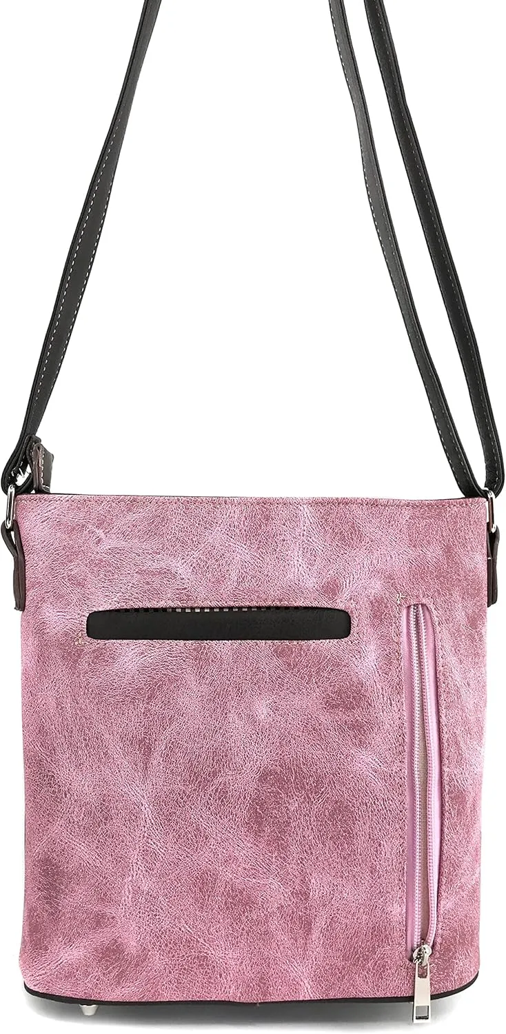Zelris Western Moccasin Flower Buckle Women Conceal Carry Crossbody Messenger