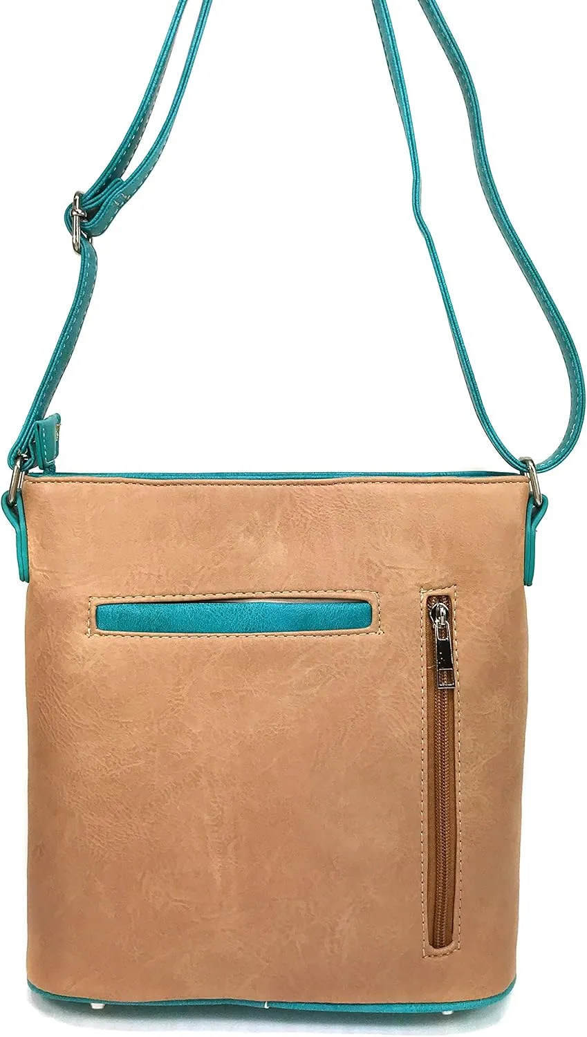 Zelris Western Silver Cross Turquoise Women Conceal Carry Crossbody Messenger