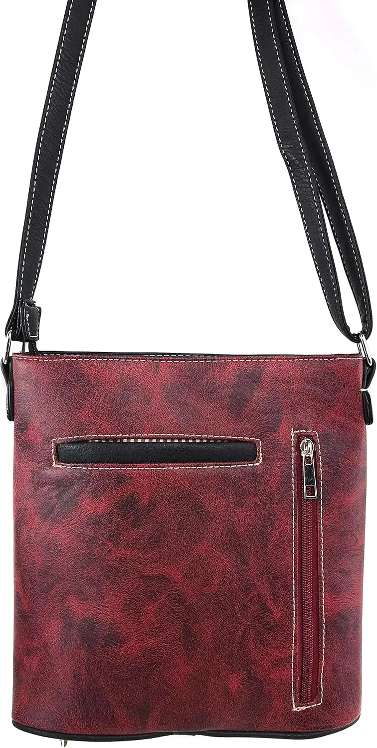 Zelris Western Silver Cross Turquoise Women Conceal Carry Crossbody Messenger