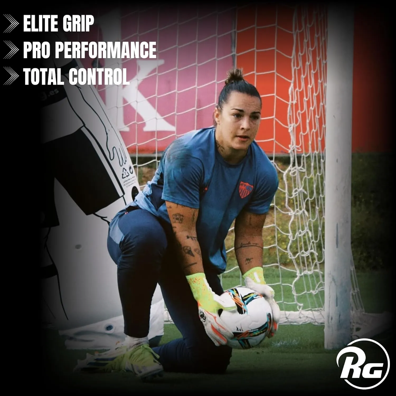 ZIMA Goalkeeper Gloves - Hybrid Roll Negative Cut | Giga  German Latex Palm Grip Protection | L-Derma Fit Technology Lightweight Backhand | 2D PunchZone Wrist Fit All-Weather Soccer Gloves